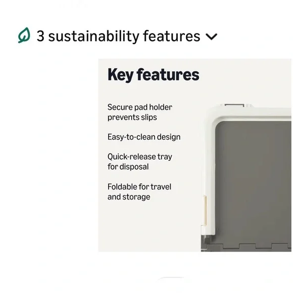 Dog🐕Training💩Pad Holder 28 x 34 inch L, White & Charcoal - Picture 4 of 9